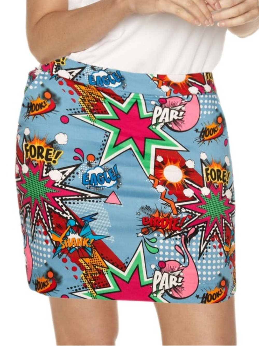 Women’s Royal & Awesome Partoon Ladies Golf Skort comic book skirt Size 4